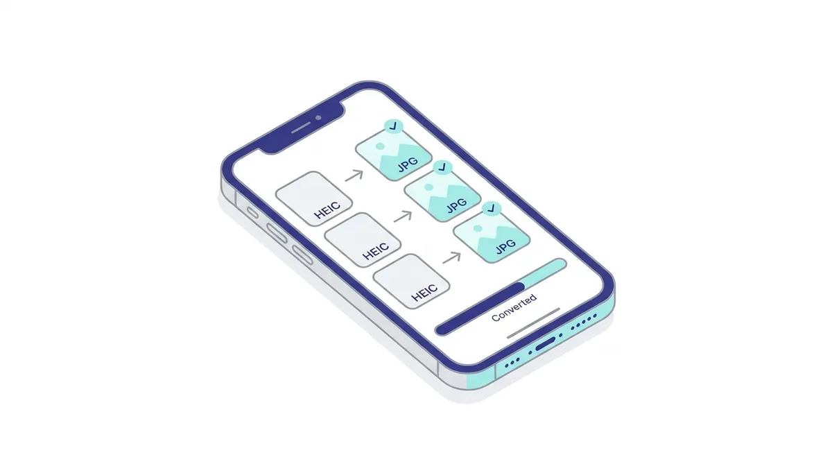 Converting HEIC photos on an iPhone